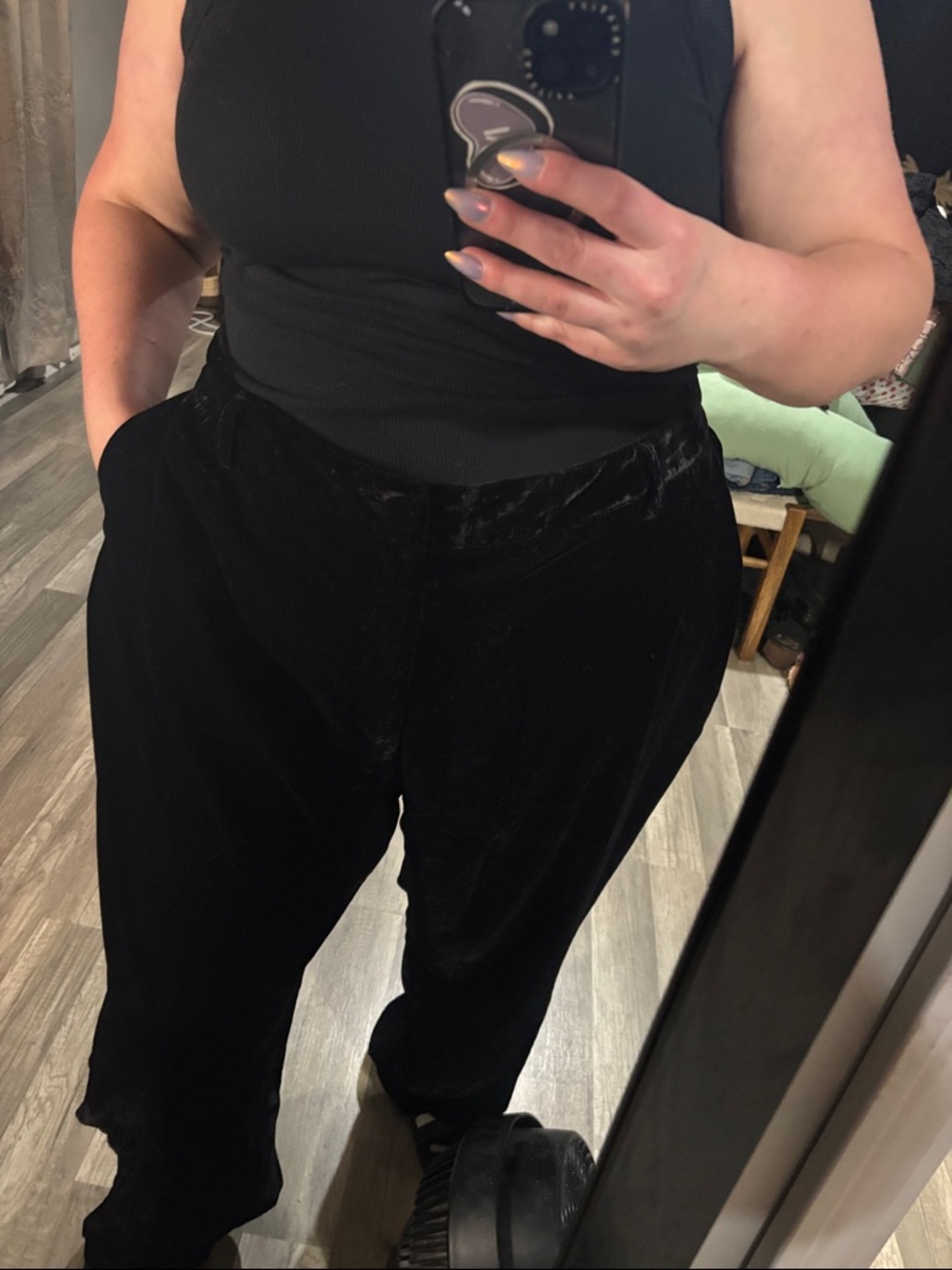 Foxblood Women's Black High-Waist Wide-Leg Pants - Picture 6 of 6